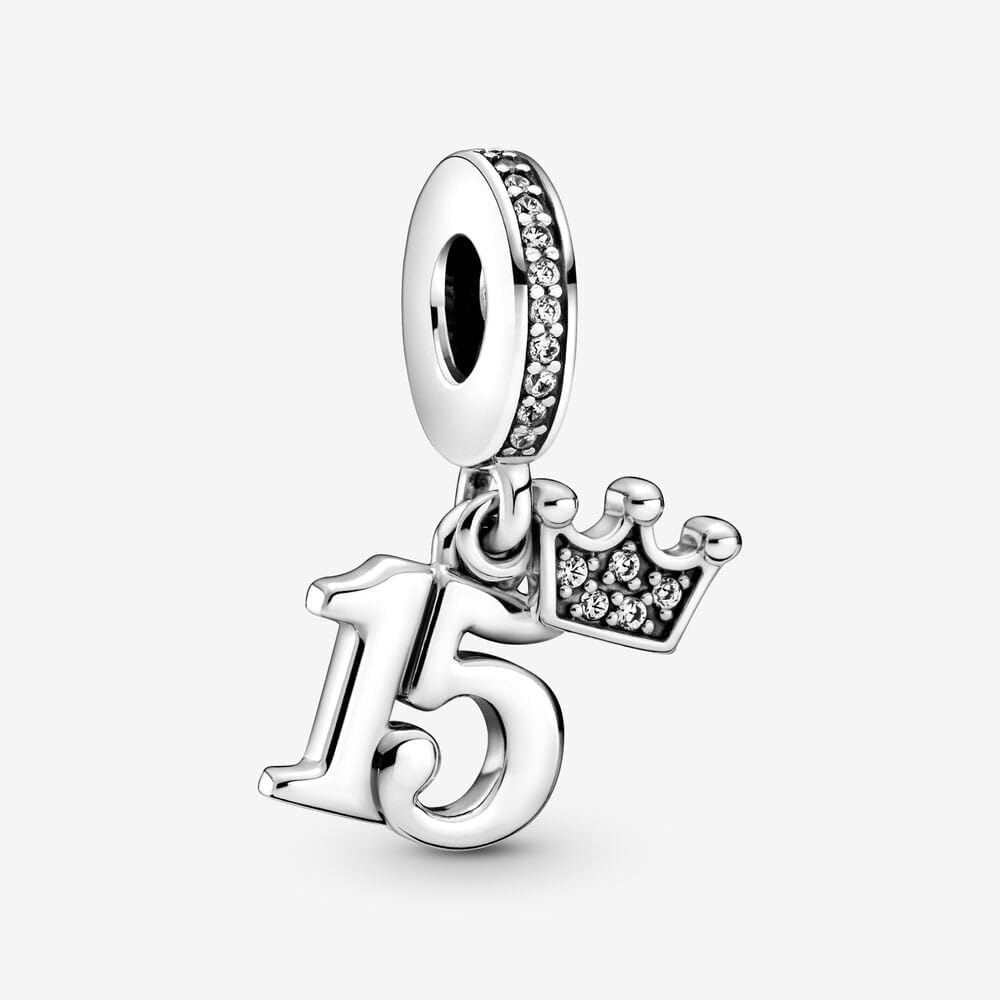 image:imagePANDORA 15th Birthday Dangle Charm Compatible Moments Jewelry for Women Gift for Her Sterling Silver amp Cubic Zirconia With Gift Box