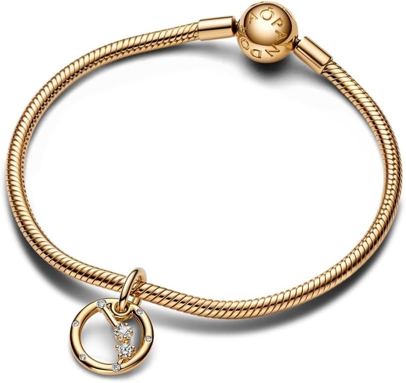 image:imagePANDORA Aries Zodiac Dangle Charm Gift for Her Compatible ME Moments Shine with Cubic Zirconia With Gift Box