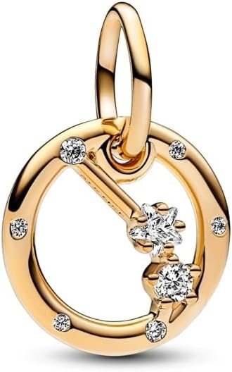image:imagePANDORA Aries Zodiac Dangle Charm Gift for Her Compatible ME Moments Shine with Cubic Zirconia With Gift Box