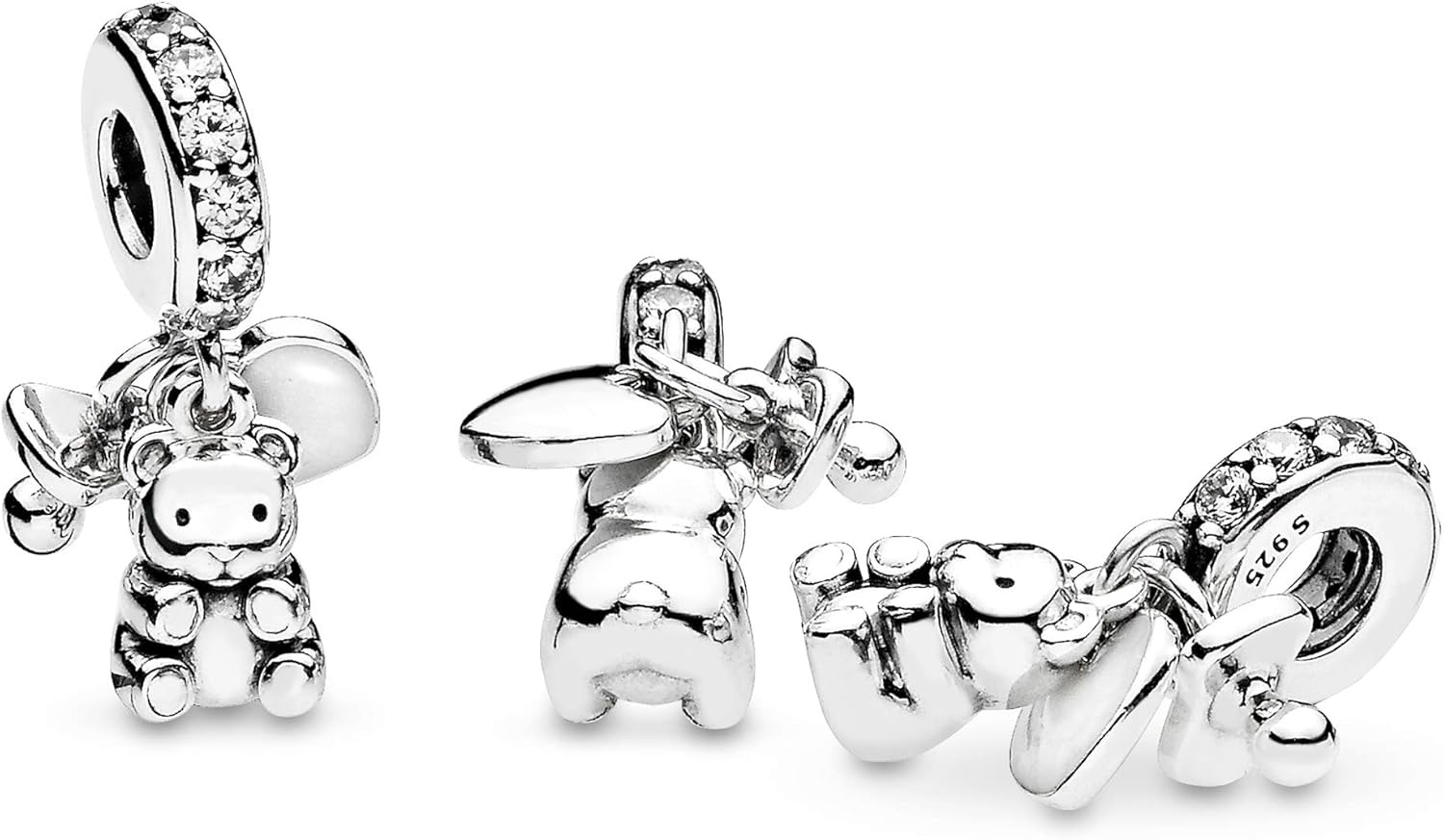 image:imagePANDORA Baby Teddy Bear Dangle Charm Gift for Her Compatible with PANDORA Moments Sterling Silver with Cubic Zirconia amp Enamel With Gift Box