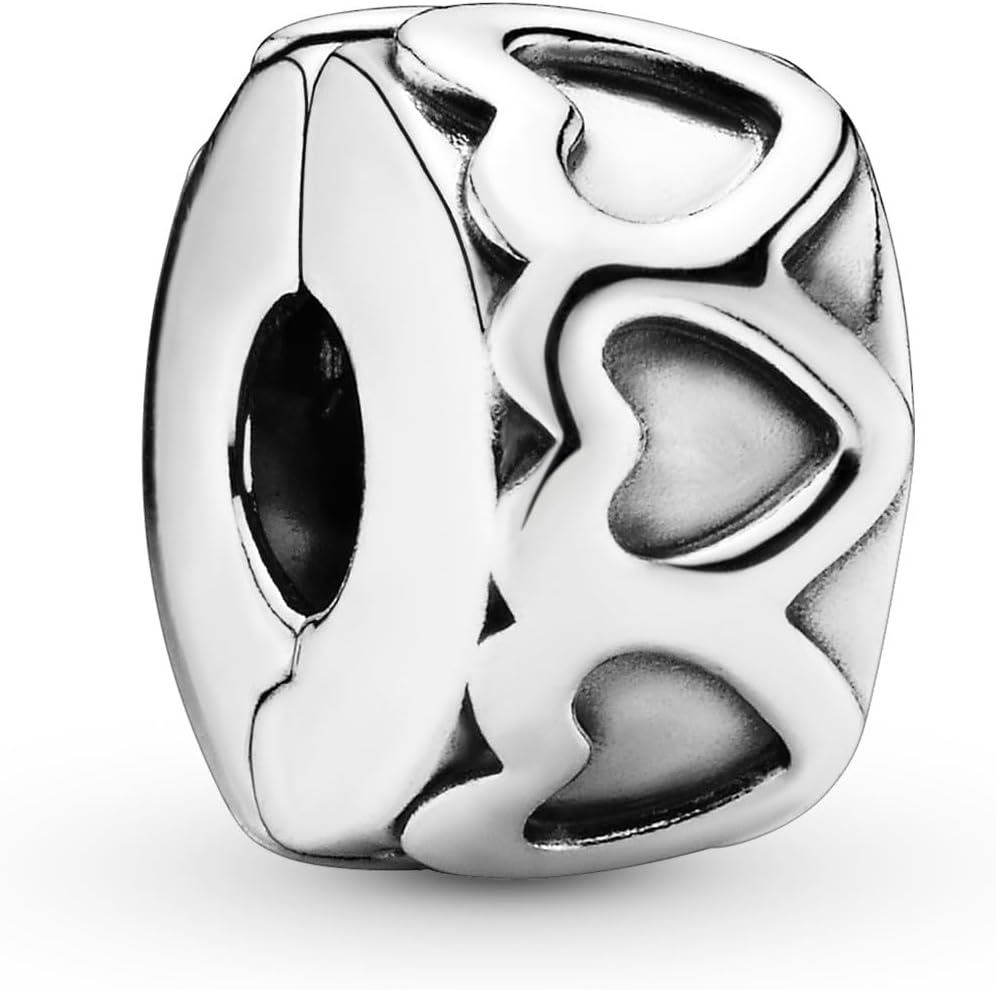 image:imagePANDORA Band of Hearts Clip Charm Compatible with PANDORA Moments Sterling Silver Gift for Her Jewelry for Women with Gift Box
