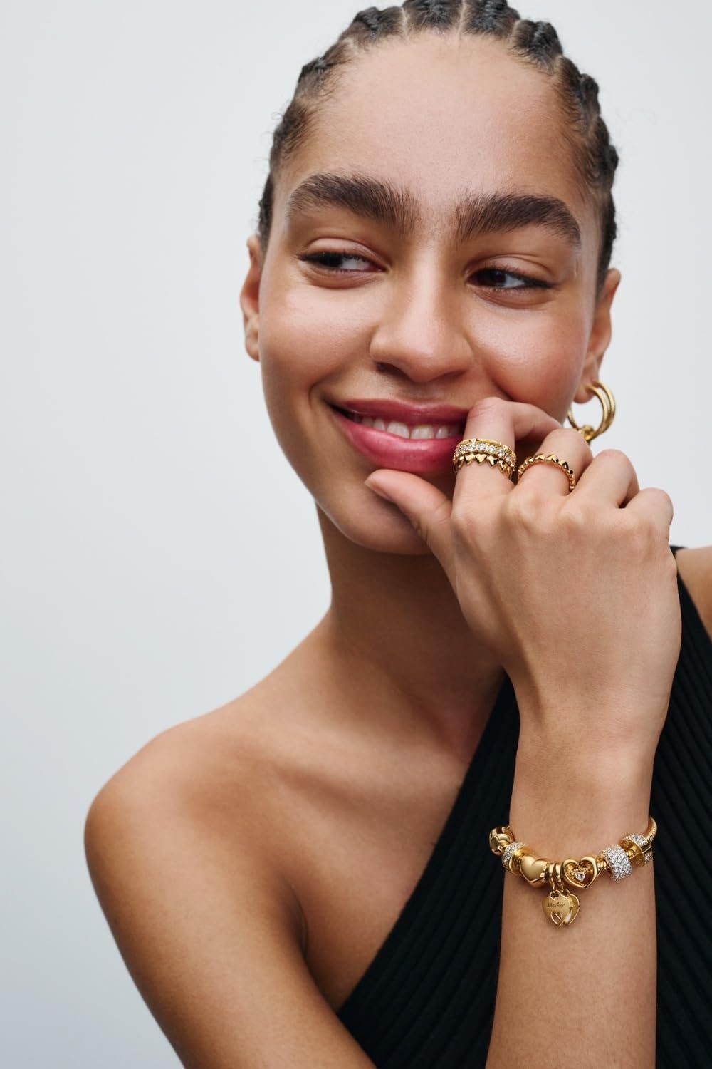 image:imagePANDORA Barrel Clasp Snake Chain BraceletGold