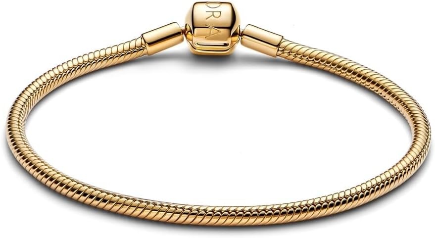 image:imagePANDORA Barrel Clasp Snake Chain BraceletGold