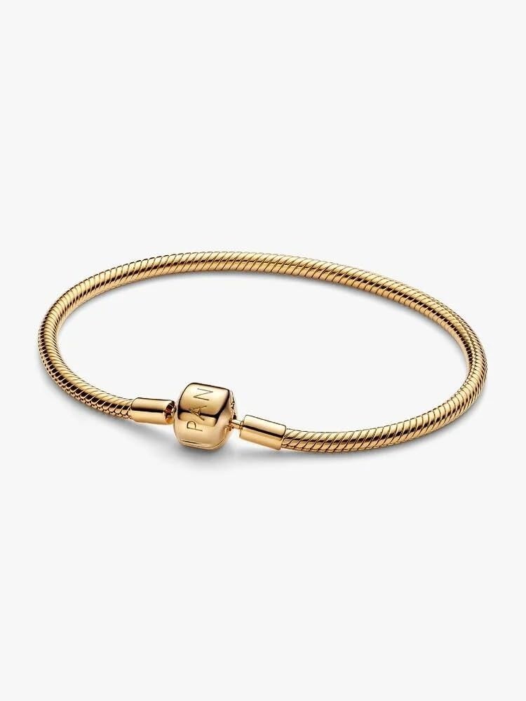 image:imagePANDORA Barrel Clasp Snake Chain BraceletGold