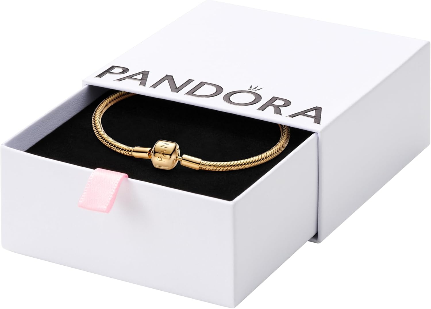 image:imagePANDORA Barrel Clasp Snake Chain BraceletGold