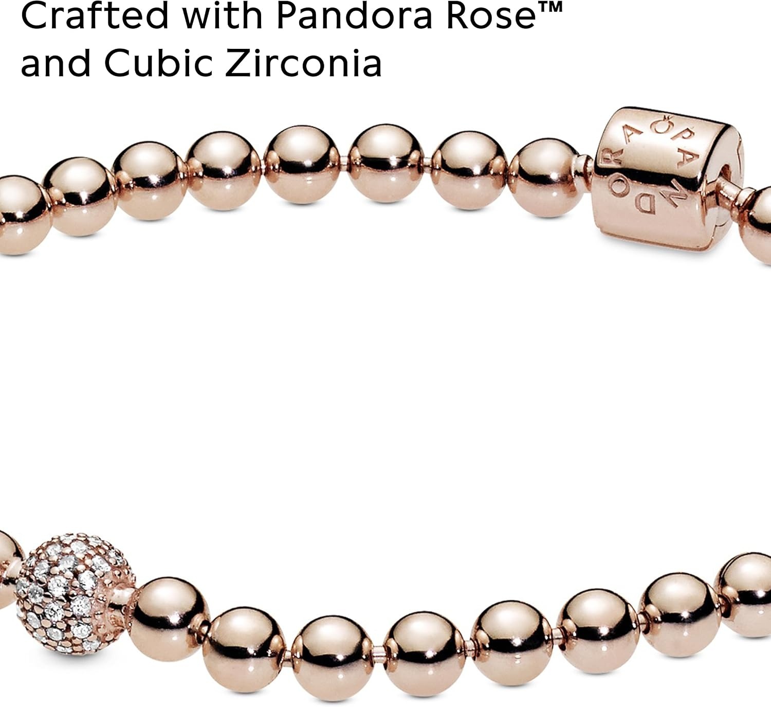 image:imagePANDORA Beads amp Pav Bracelet Bracelet for Women Gift for Her With Gift Box83 Inches