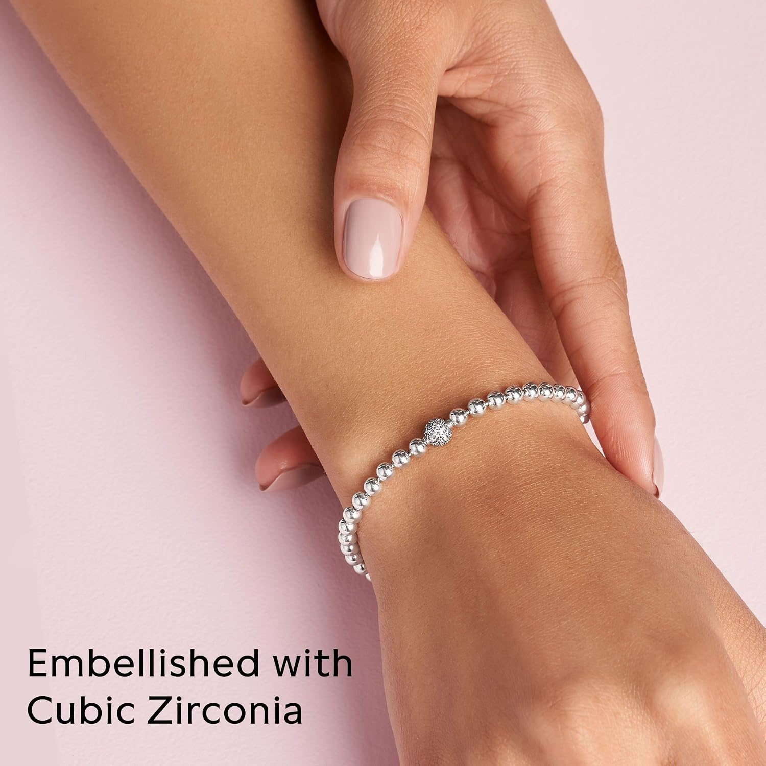 image:imagePANDORA Beads amp Pav Bracelet Bracelet for Women Gift for Her With Gift Box83 Inches