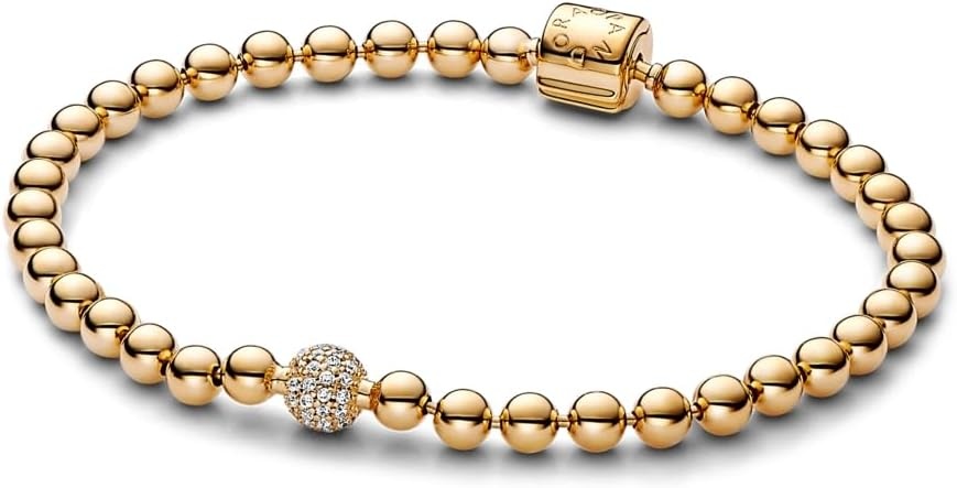 image:imagePANDORA Beads amp Pav Bracelet Bracelet for Women Gift for Her Shine with Cubic Zirconia With Gift Box67 Inches