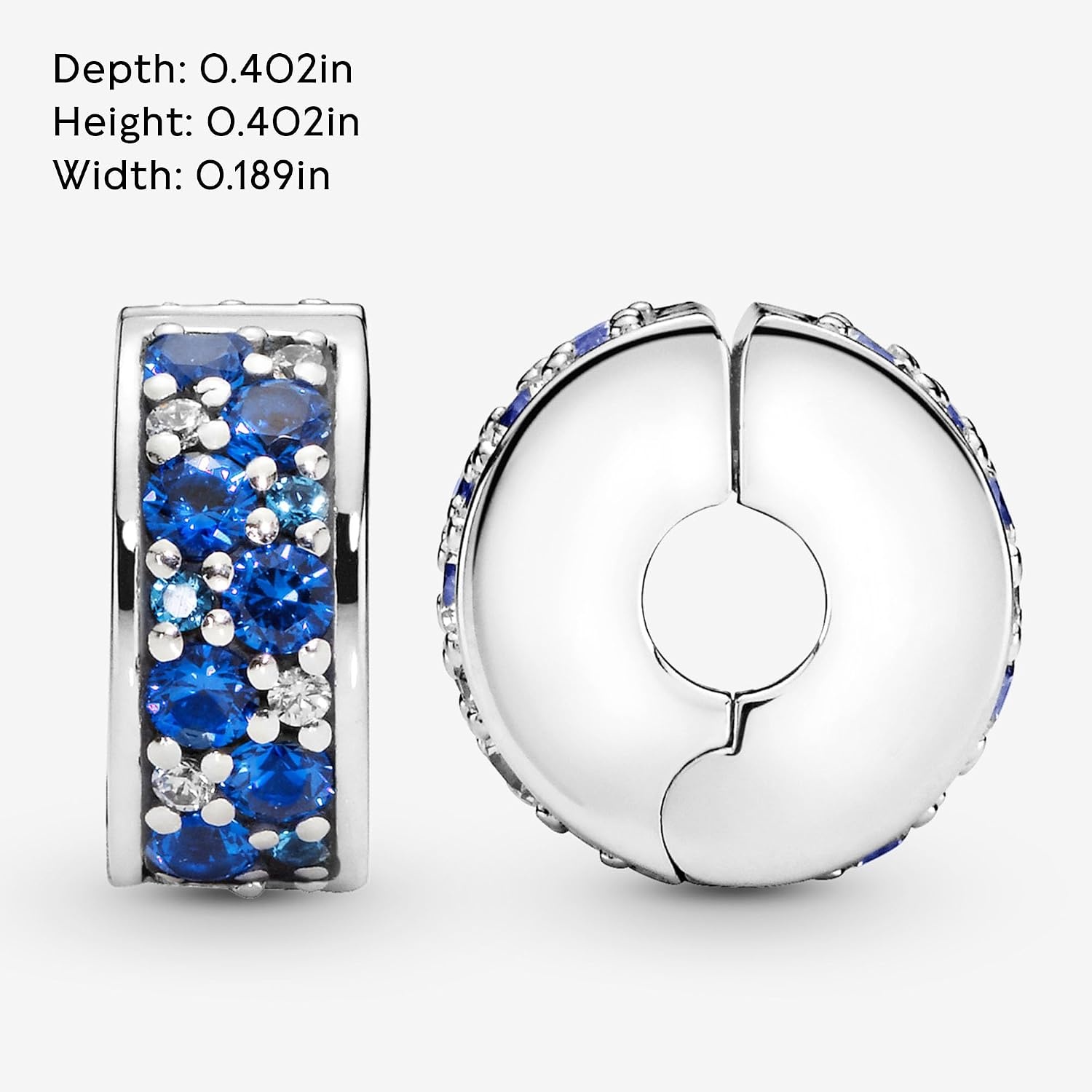 image:imagePANDORA Blue Pav Clip Charm PANDORA Bracelet Charm for PANDORA Moments Bracelets Stunning Womens Jewelry Gift for Women Made with Sterling Silver amp Cubic Zirconia With Gift Box