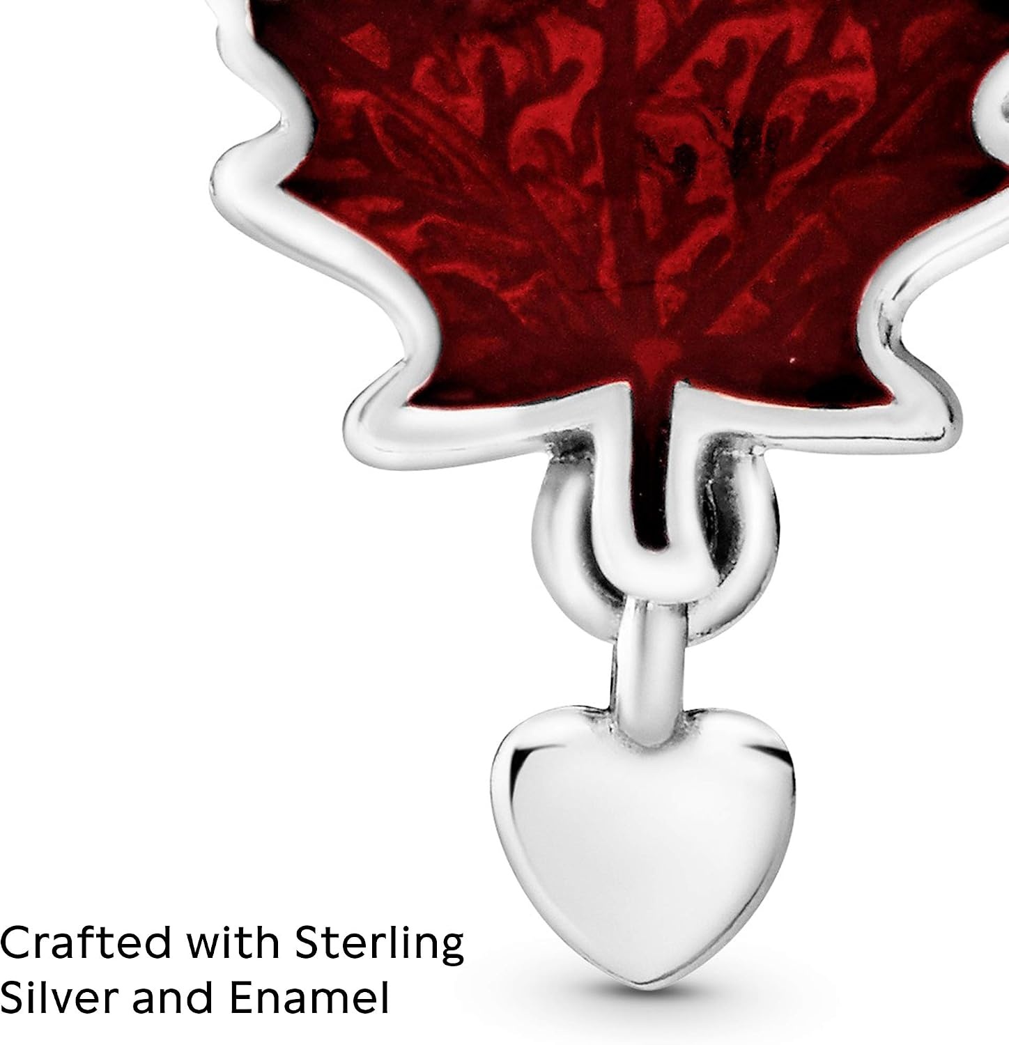 image:imagePANDORA Canada Red Maple Leaf Charm Compatible with PANDORA Moments Gift for Her Made with Sterling Silver amp Enamel with Gift Box