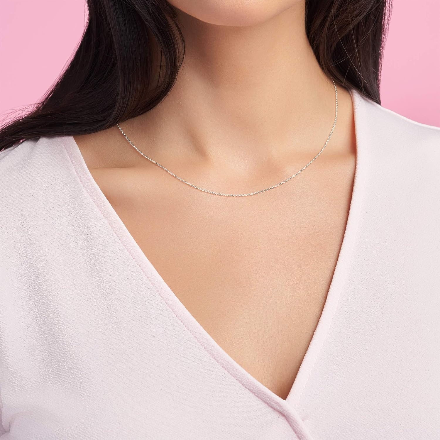 image:imagePANDORA Classic Chain Necklace Stunning Womens Jewelry Gift for Her Sterling Silver Adjustable Classic Necklace With Gift Box 177