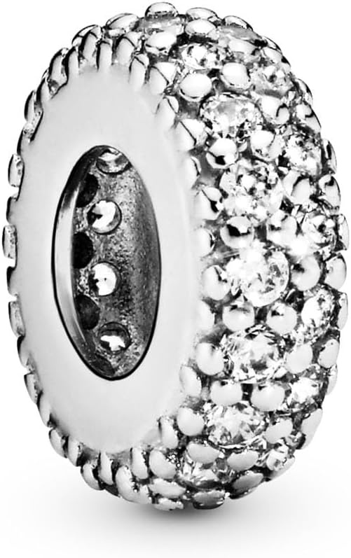 image:imagePANDORA Clear Sparkle Spacer Charm Bracelet Charm Moments Bracelets Stunning Womens Jewelry Gift for Women in Your Life Made with Sterling Silver amp Cubic Zirconia With Gift Box