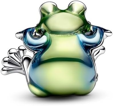 image:imagePANDORA Climbing Frog Charm Animal Charm Sterling Silver amp Green Blue Enamel Compatible with PANDORA Moments Jewelry for Women with Gift Box