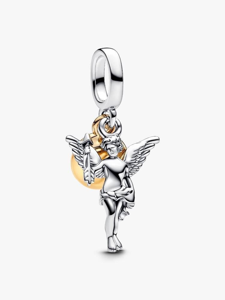 image:imagePANDORA Cupid Dangle Charm Sterling Silver amp 14k Gold Plated Compatible with PANDORA Moments amp ME Jewelry for Women with Gift Box