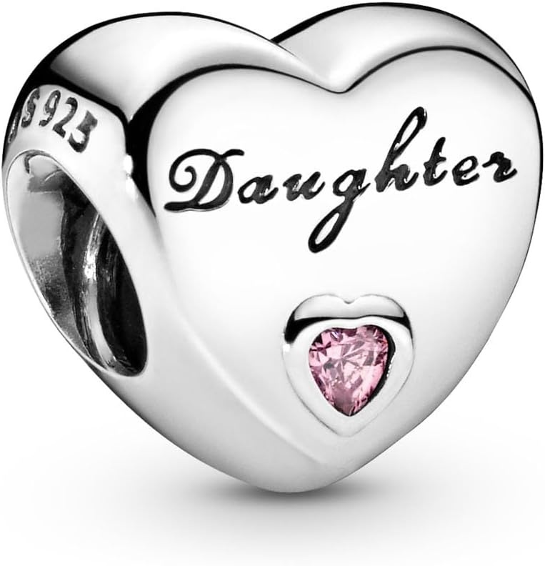 image:imagePANDORA Daughter Heart Charm Compatible with PANDORA Moments Sterling Silver Gift for Her Jewelry for Women with Gift Box