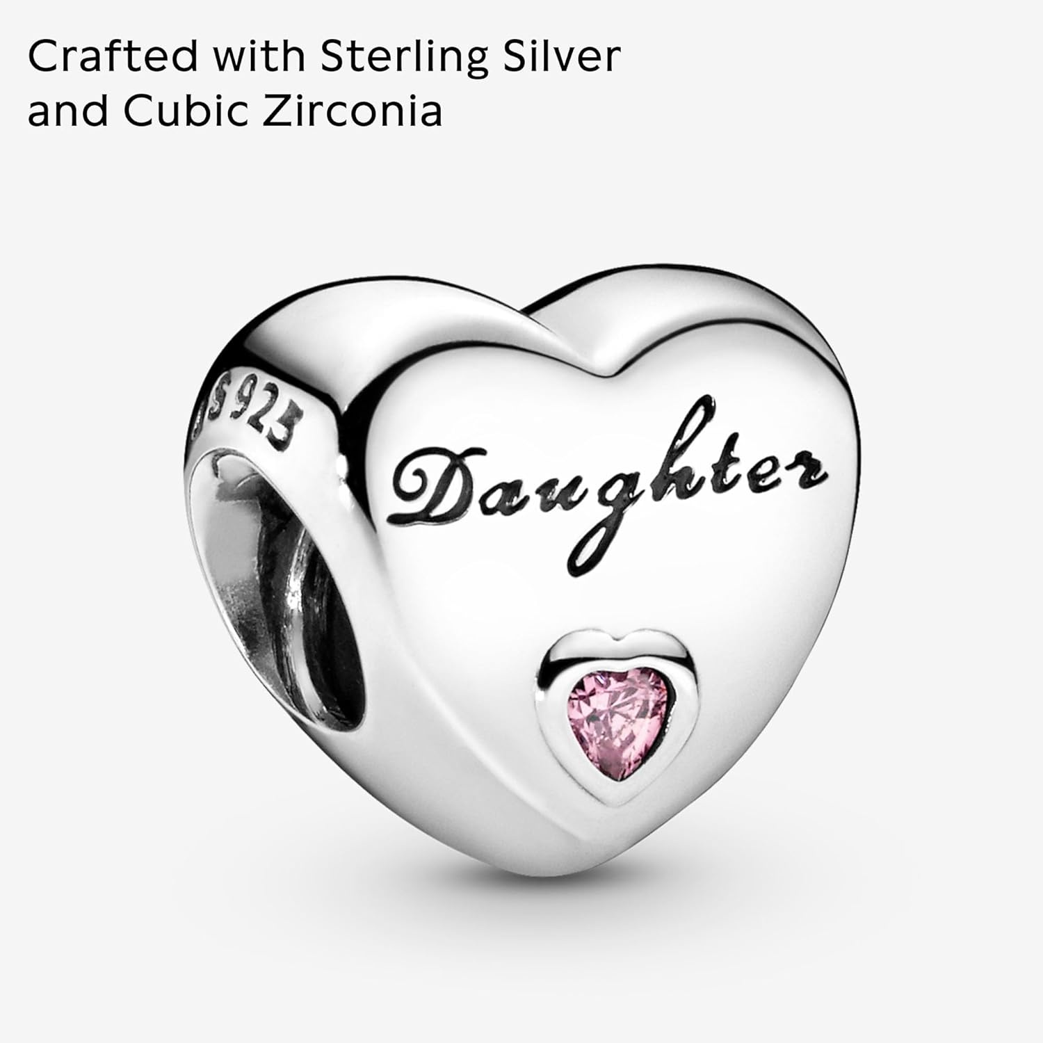image:imagePANDORA Daughter Heart Charm Compatible with PANDORA Moments Sterling Silver Gift for Her Jewelry for Women with Gift Box