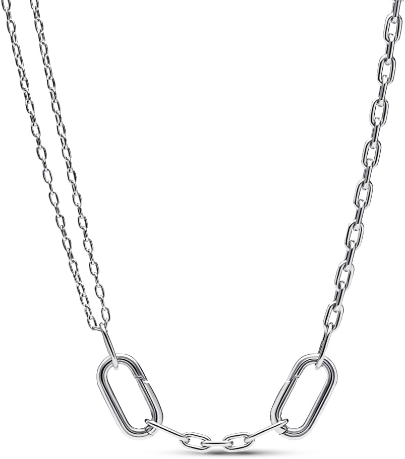 image:imagePANDORA Double Link Chain Necklace Compatible with PANDORA Me Stunning Womens Jewelry Gift for Her Made with Sterling Silver With Gift Box 177