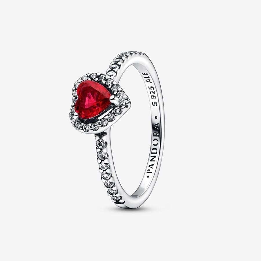 image:imagePANDORA Elevated Heart Ring With Gift BoxRed