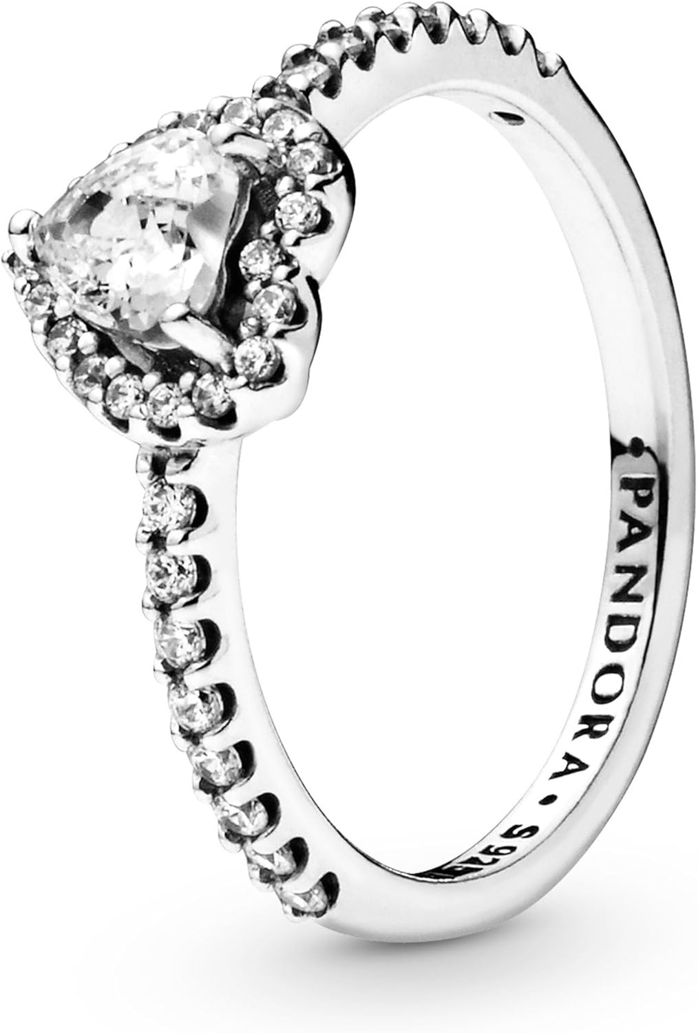 image:imagePANDORA Elevated Heart RingSilver Clear