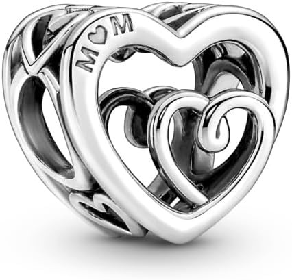 image:imagePANDORA Entwined Infinite Hearts Charm Gift for Her Compatible with PANDORA Moments Sterling Silver Bracelet Charm With Gift Box