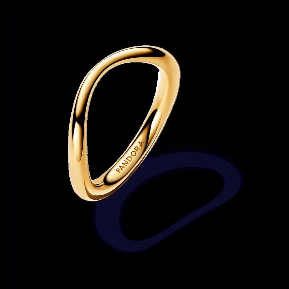 image:imagePANDORA Essence Organically Shaped Band Ring 14k GoldPlated Ring Gift for Women Includes Gift Box45