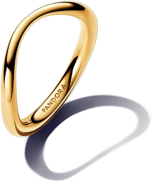 image:imagePANDORA Essence Organically Shaped Band Ring 14k GoldPlated Ring Gift for Women Includes Gift Box45