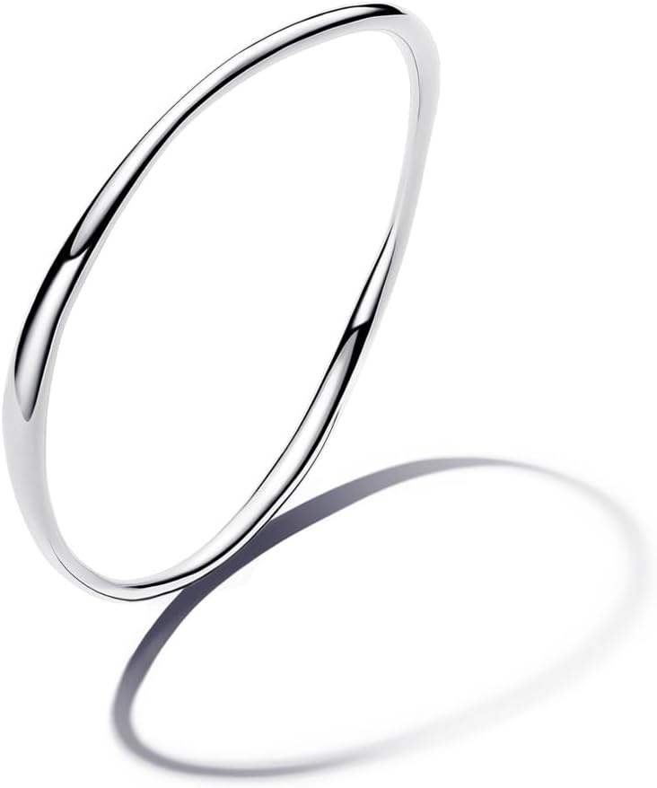 image:imagePANDORA Essence Organically Shaped Bangle Sterling Silver Bangle Gift for Women Includes Gift Box17