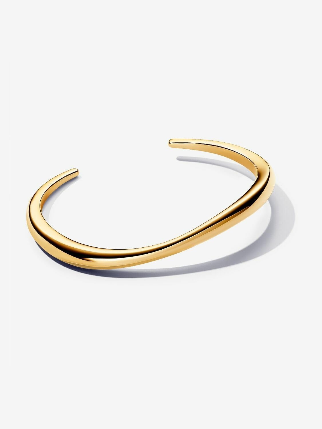 image:imagePANDORA Essence Organically Shaped Open Bangle 14k GoldPlated Bangle Bracelet for Women Includes Gift Box19