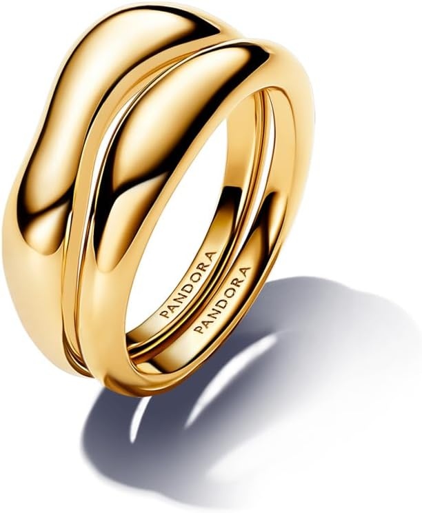 image:imagePANDORA Essence Organically Shaped Stacking Rings Stackable Ring for Women 14k GoldPlated Ring Includes Gift Box75