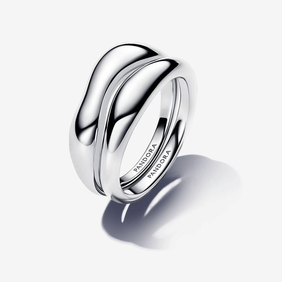 image:imagePANDORA Essence Organically Shaped Stacking Rings Sterling Silver Ring Layering amp Stacking Ring for Women Includes Gift Box45