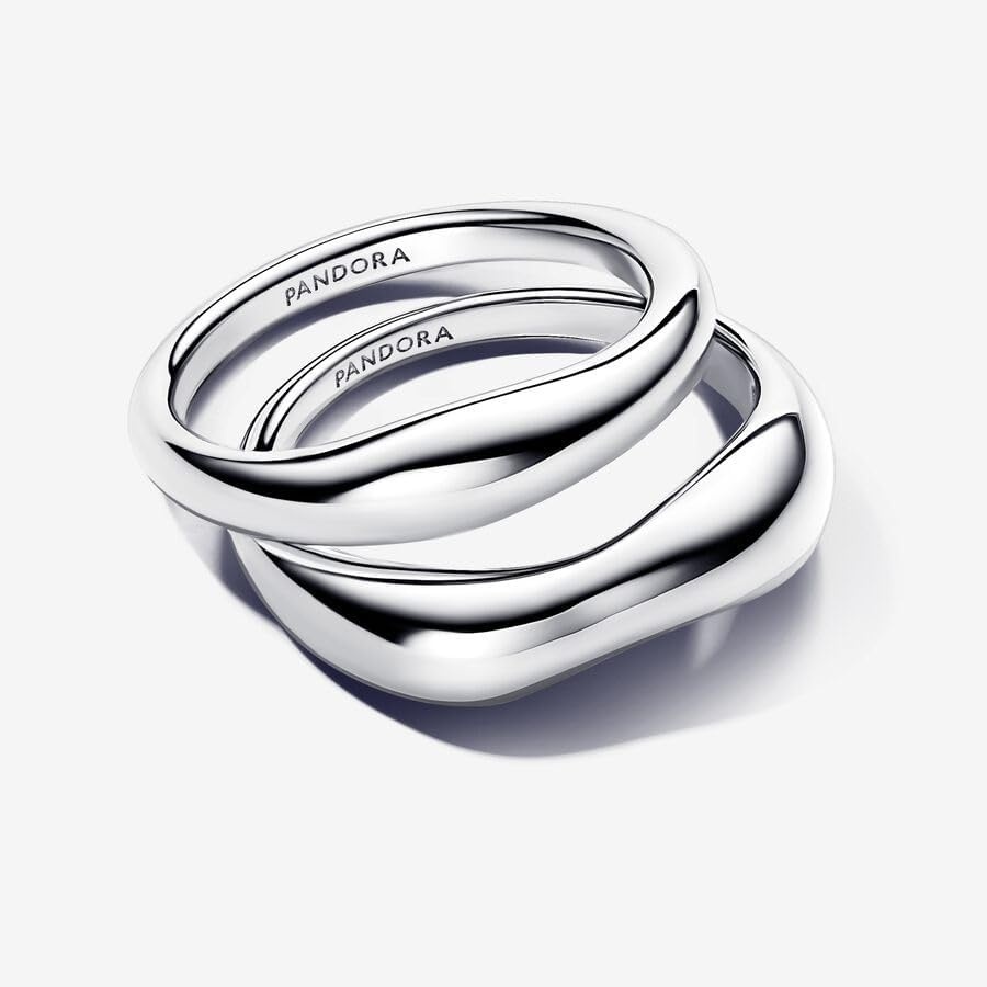 image:imagePANDORA Essence Organically Shaped Stacking Rings Sterling Silver Ring Layering amp Stacking Ring for Women Includes Gift Box45