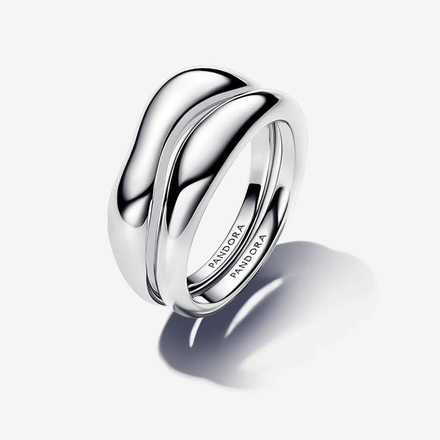image:imagePANDORA Essence Organically Shaped Stacking Rings Sterling Silver Ring Layering amp Stacking Ring for Women Includes Gift Box45