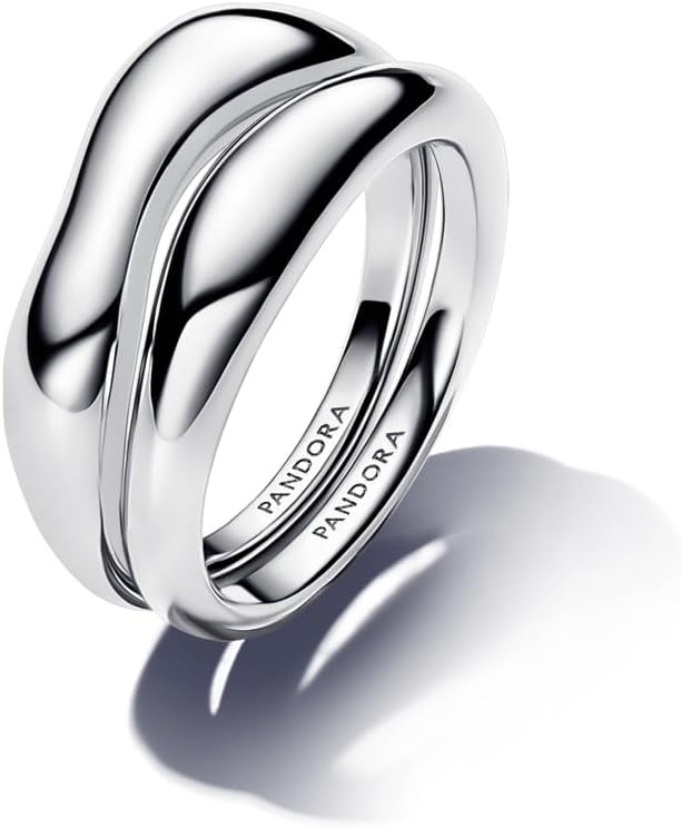 image:imagePANDORA Essence Organically Shaped Stacking Rings Sterling Silver Ring Layering amp Stacking Ring for Women Includes Gift Box9
