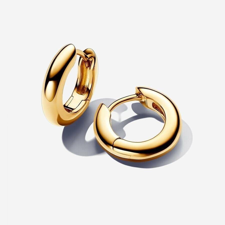 image:imagePANDORA Essence Round Hoop Earrings 14k GoldPlated Earrings Gift for Women Includes Gift Box