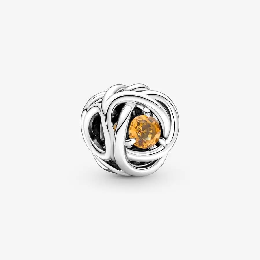 image:imagePANDORA Eternity Circle Charm Compatible Moments Gift for Her Made with Sterling Silver and Manmade Crystals with Gift BoxHoney