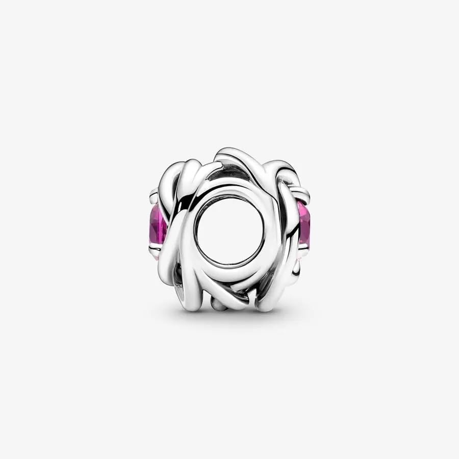image:imagePANDORA Eternity Circle Charm Compatible Moments Gift for Her Made with Sterling Silver and Manmade Crystals with Gift BoxPink