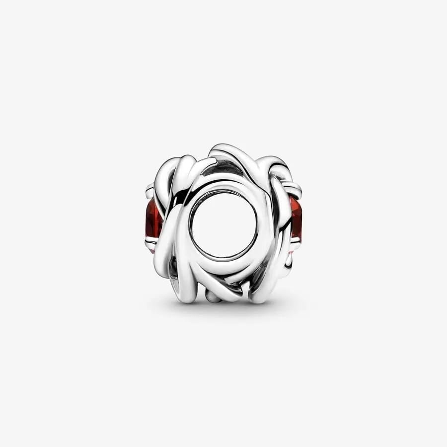 image:imagePANDORA Eternity Circle Charm Compatible Moments Gift for Her Made with Sterling Silver and Manmade Crystals with Gift BoxRed