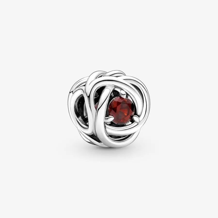 image:imagePANDORA Eternity Circle Charm Compatible Moments Gift for Her Made with Sterling Silver and Manmade Crystals with Gift BoxRed
