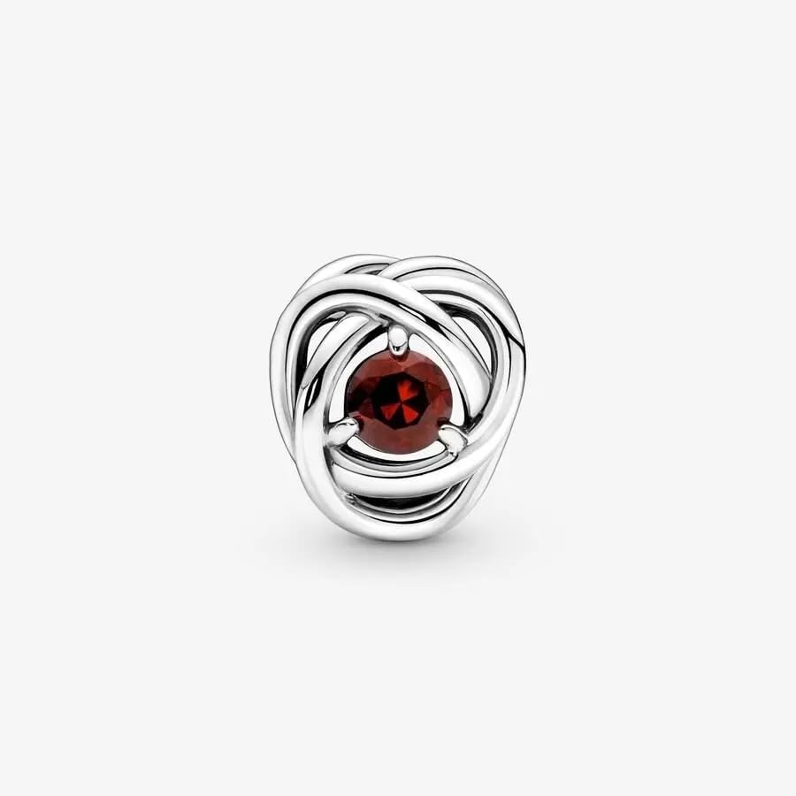 image:imagePANDORA Eternity Circle Charm Compatible Moments Gift for Her Made with Sterling Silver and Manmade Crystals with Gift BoxRed