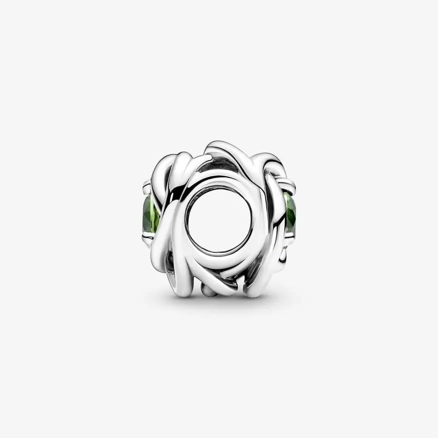 image:imagePANDORA Eternity Circle Charm Compatible Moments Gift for Her Made with Sterling Silver and Manmade Crystals with Gift BoxSpring Green