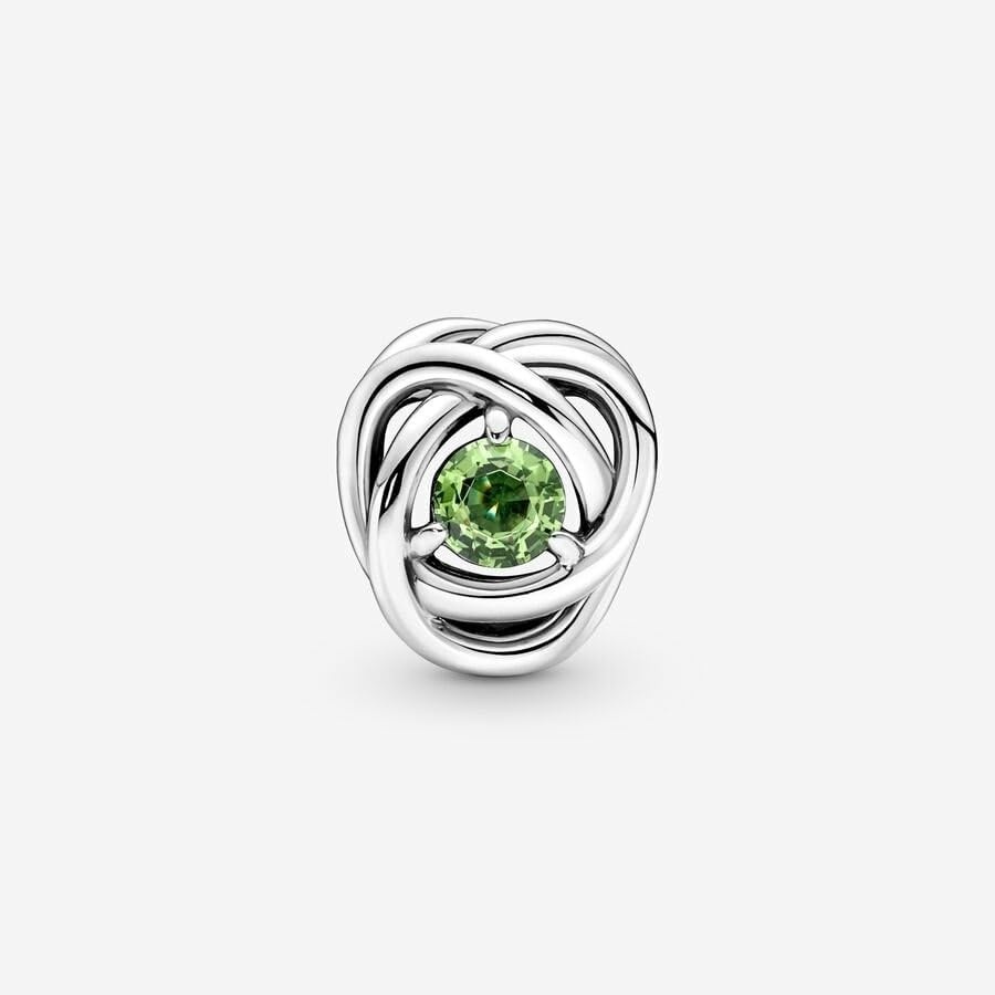 image:imagePANDORA Eternity Circle Charm Compatible Moments Gift for Her Made with Sterling Silver and Manmade Crystals with Gift BoxSpring Green