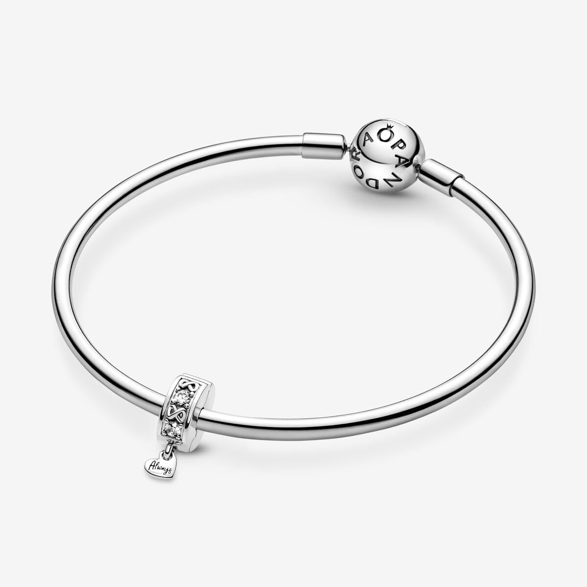 image:imagePANDORA Family Always Pav Clip Charm Gift for Her Compatible Moments Sterling Silver with Cubic Zirconia With Gift Box