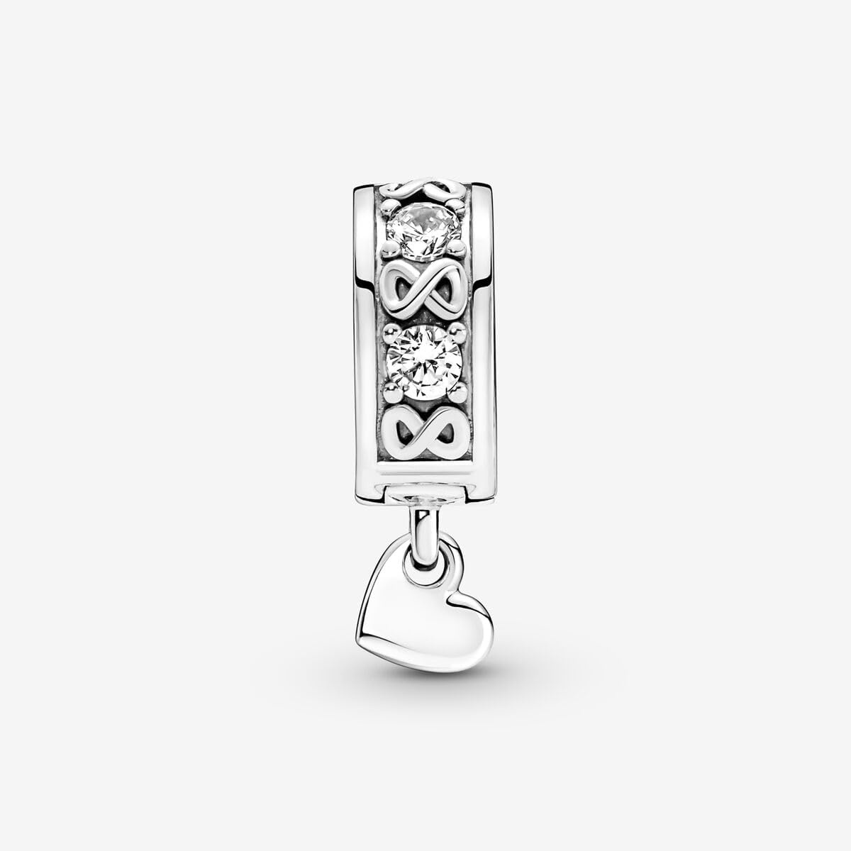 image:imagePANDORA Family Always Pav Clip Charm Gift for Her Compatible Moments Sterling Silver with Cubic Zirconia With Gift Box