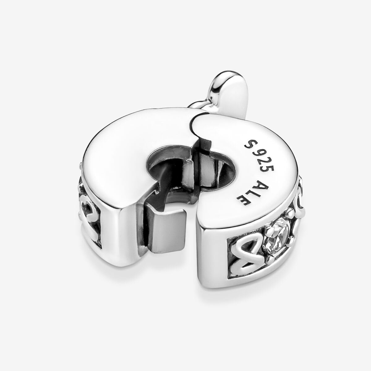 image:imagePANDORA Family Always Pav Clip Charm Gift for Her Compatible Moments Sterling Silver with Cubic Zirconia With Gift Box