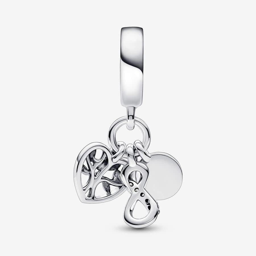 image:imagePANDORA Family Infinity Triple Dangle Charm Compatible with PANDORA Moments Bracelets Jewelry for Women Made with Sterling Silver amp Cubic Zirconia With Gift Box