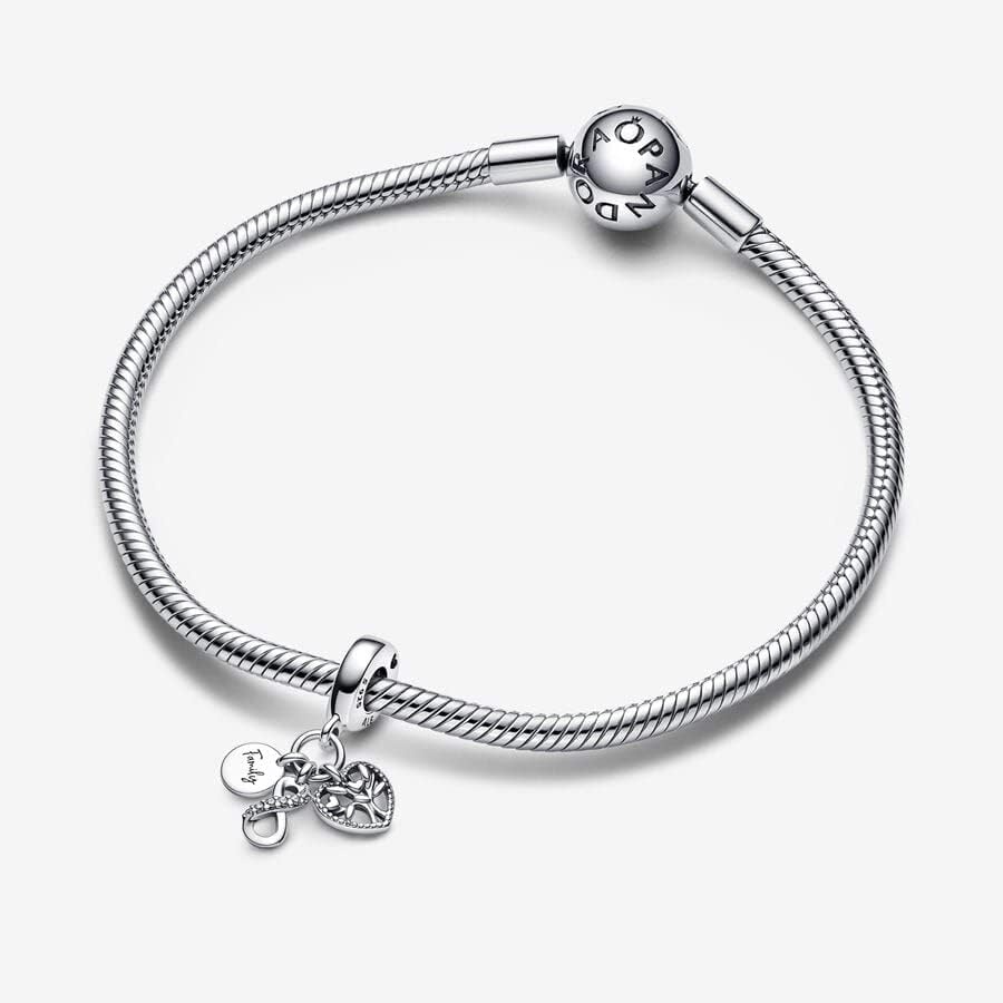 image:imagePANDORA Family Infinity Triple Dangle Charm Compatible with PANDORA Moments Bracelets Jewelry for Women Made with Sterling Silver amp Cubic Zirconia With Gift Box