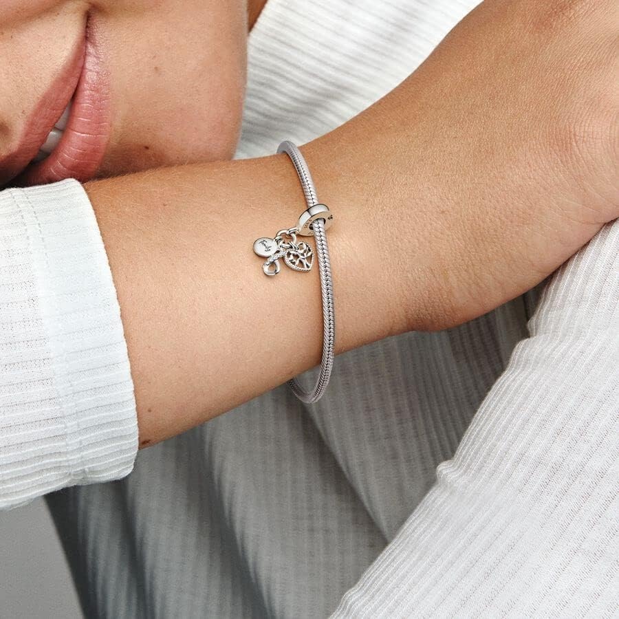 image:imagePANDORA Family Infinity Triple Dangle Charm Compatible with PANDORA Moments Bracelets Jewelry for Women Made with Sterling Silver amp Cubic Zirconia With Gift Box