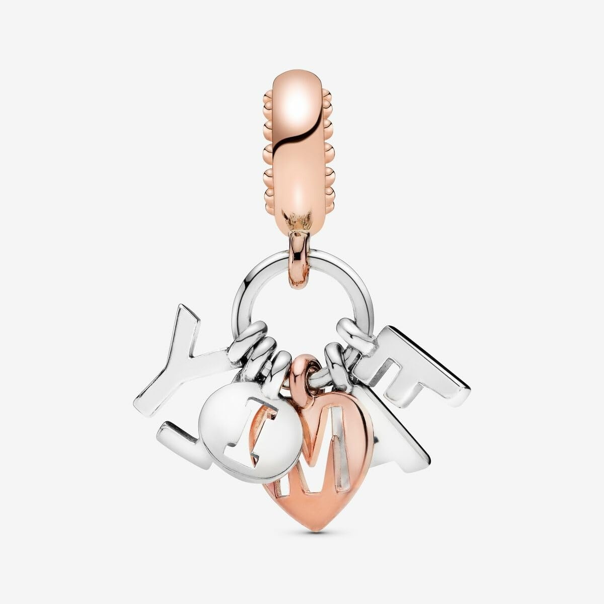 image:imagePANDORA Family Letters Dangle Charm Compatible Moments Stunning Womens Jewelry Gift for Her Made with Rose Sterling Silver amp Cubic Zirconia With Gift Box