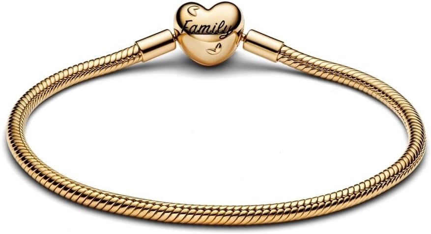 image:imagePANDORA Family Tree Heart Clasp Snake Chain BraceletGold