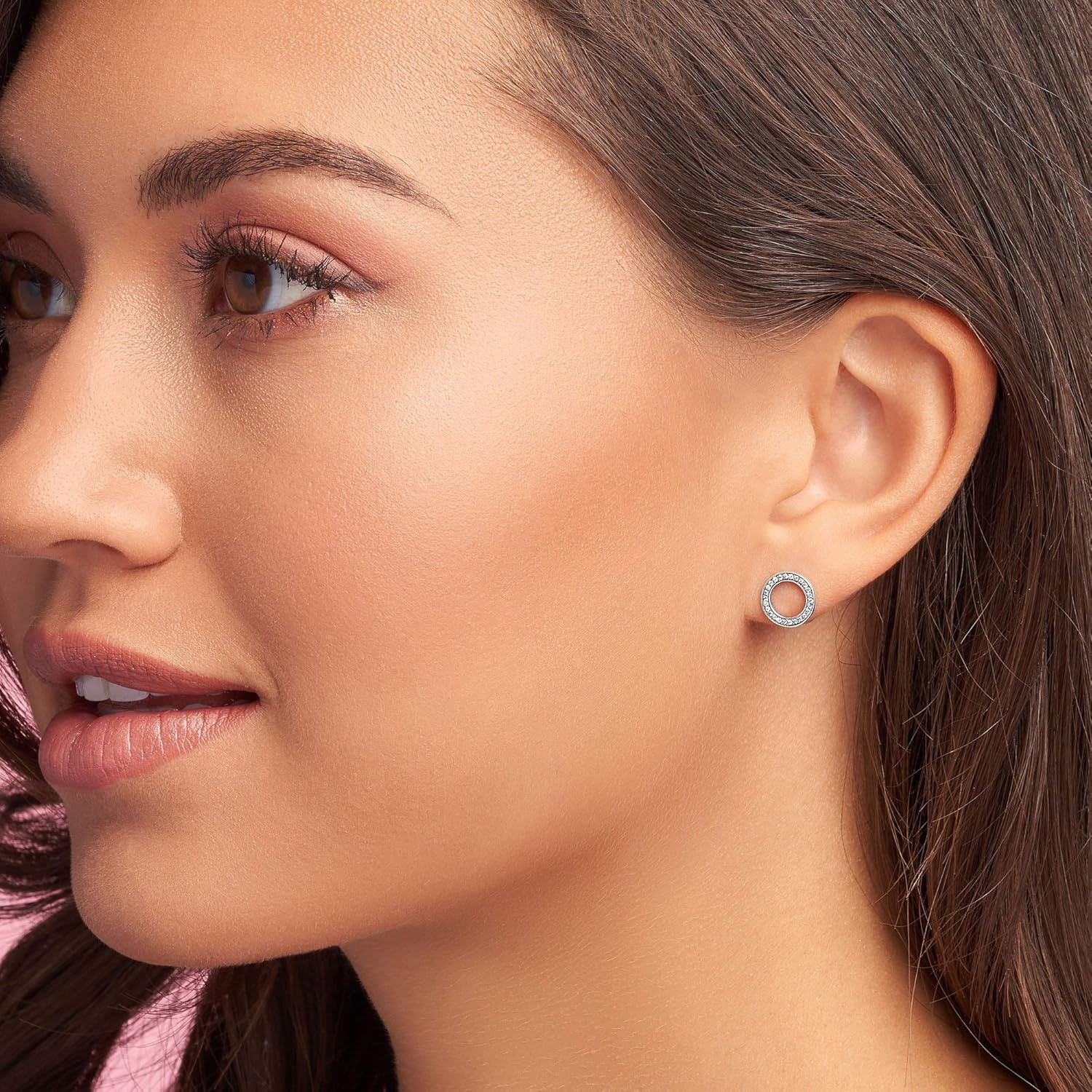 image:imagePANDORA Forever Stud Earrings Great Gift for Her Stunning Womens Earrings Sterling Silver amp Cubic Zirconia